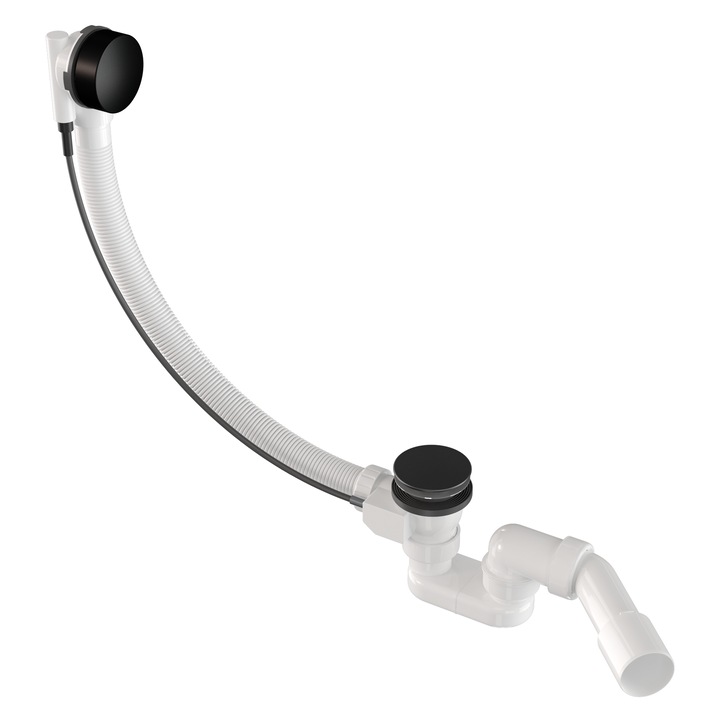 Sifon Cada Automat, Granitan, Dimensiuni Standard, Negru, Cu Preaplin, Design Modern, Material Rezistent, Montaj Usor, Ideal Pentru Baie, Confort Zilnic, Control Precis Pentru Golire, Practic Si Util Pentru Uz Zilnic, Accesoriu Perfect Pentru Cada