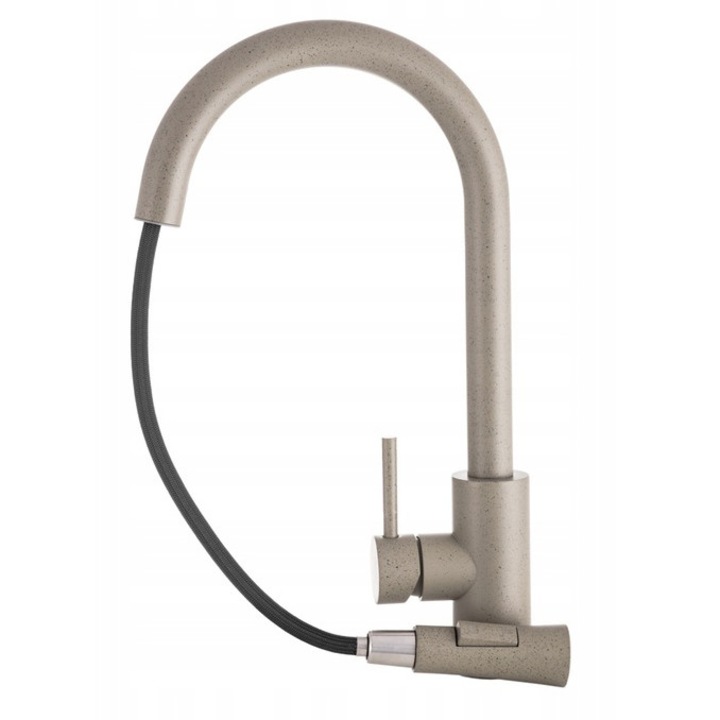 Смесител за кухня с подвижна дюза, Гранитан, Бежов