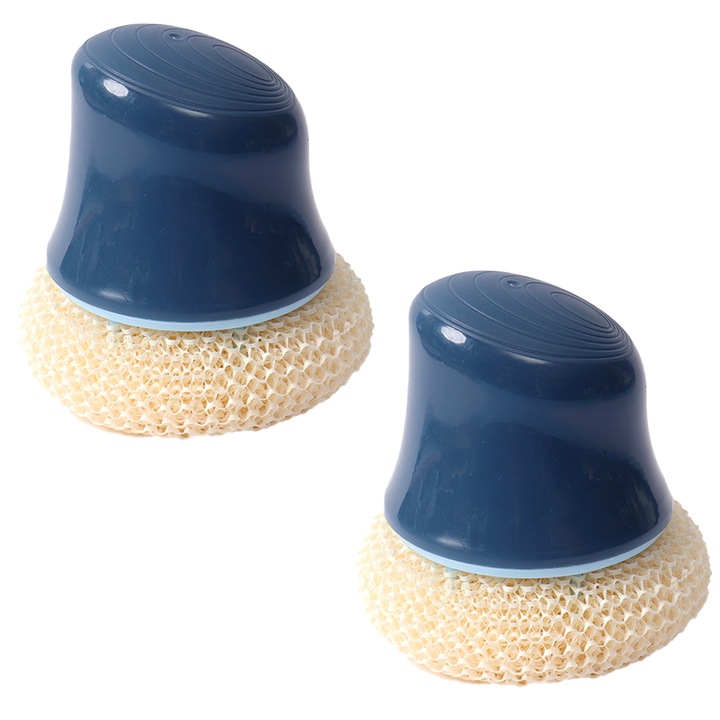 Set 2 perii de curatat multifunctionale, plastic, albastru