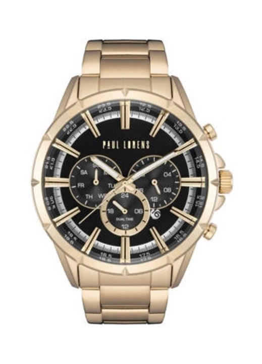 Ceas barbatesc, Paul Lorens, Inox, Auriu