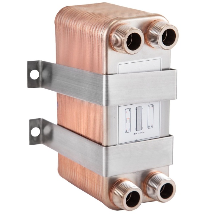 Топлообменник, 316L, Inox, 30 плочи, Розов