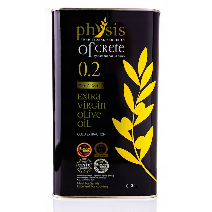 Ulei de masline extravirgin, Physis of Crete, rare vintage, 0.2, 3000 ml