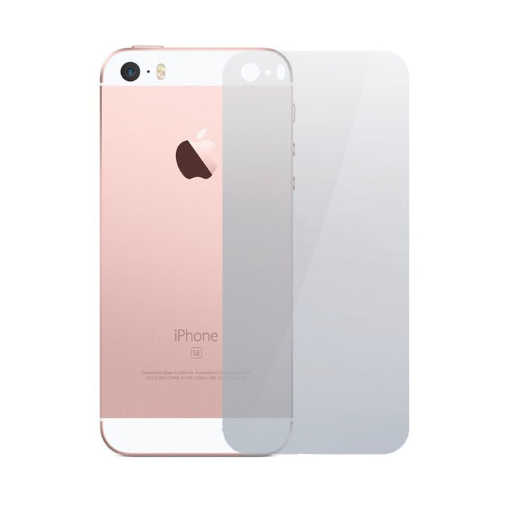 Folie Back Shield compatibila cu Apple iPhone SE, Protectie spate, Hidrogel in 3 straturi, Anti-ingalbenire, Anti-UV, Regenerabila, Anti-soc, Instalare usoara