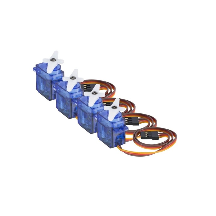 Серво мотор комплект sg90 работен ъгъл 180 градуса - 4 бр