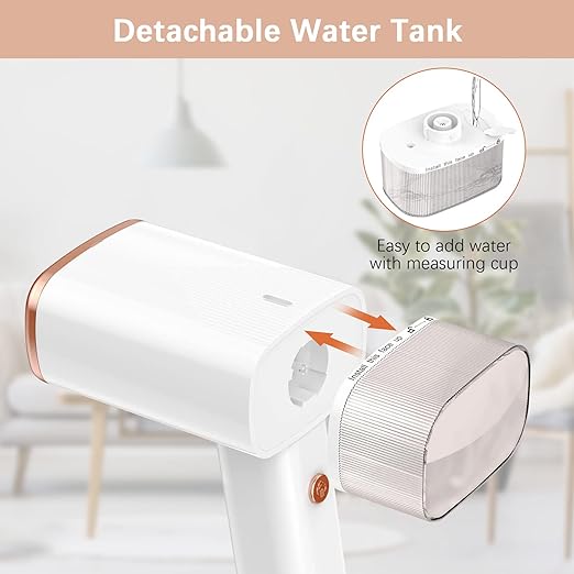 Fier de calcat cu aburi, portabil, compact, cu rezervor detasabil, 1000 W, incalzire rapida in 30 secunde, ideal pentru deplasari, concedii