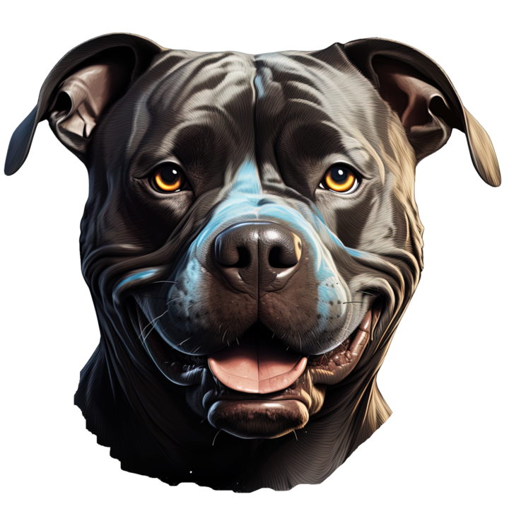 Sticker decorativ perete, auto si geam, Caine -Staffordshire Terrier model 2, 40 CM