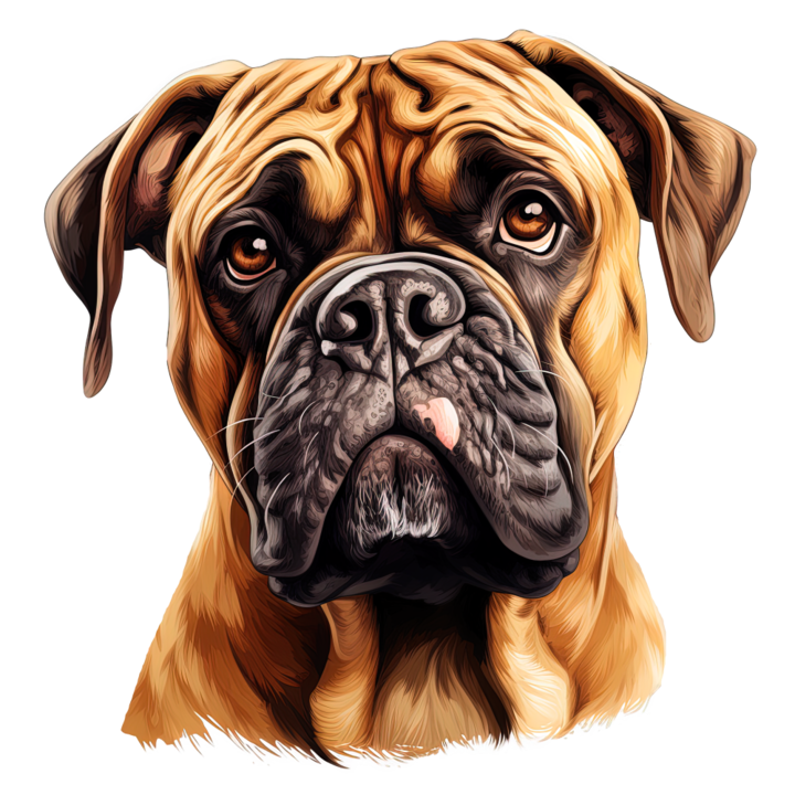 Sticker decorativ perete, auto si geam, Caine -Bullmastiff model 1, 40 CM