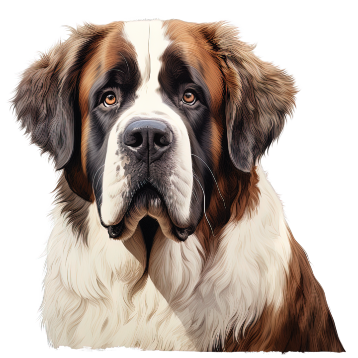 Sticker decorativ perete, auto si geam, Caine -Saint Bernard model 3, 40 CM