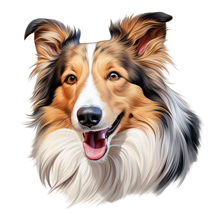Sticker decorativ perete, auto si geam, Caine -Shetland Sheepdog model 4, 35 CM