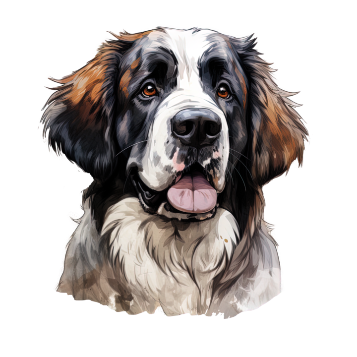 Sticker decorativ perete, auto si geam, Caine -Saint Bernard model 1, 40 CM