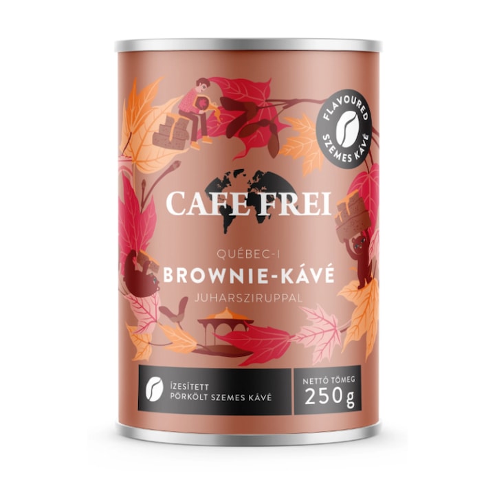 Café Frei Québec-i Brownie szemes kávé Juharsziruppal, 250g