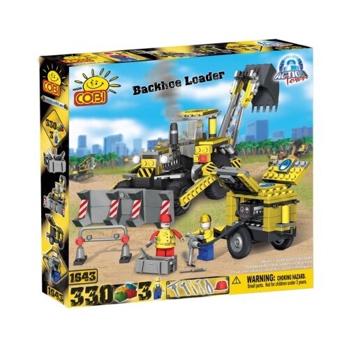 Jucarie Set buldozer si excavator galben - Cobi
