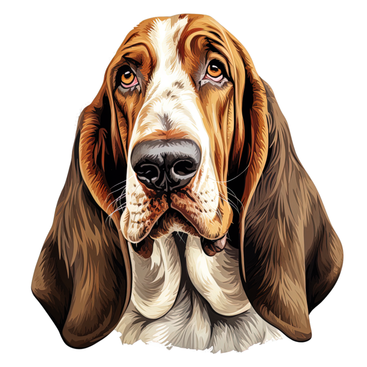 Sticker decorativ perete, auto si geam, Caine -Basset Hound model 1, 30 CM