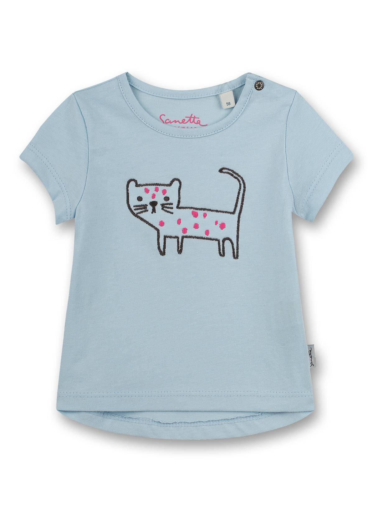 Sanetta, Tricou cu imprimeu grafic, Albastru, 68 CM