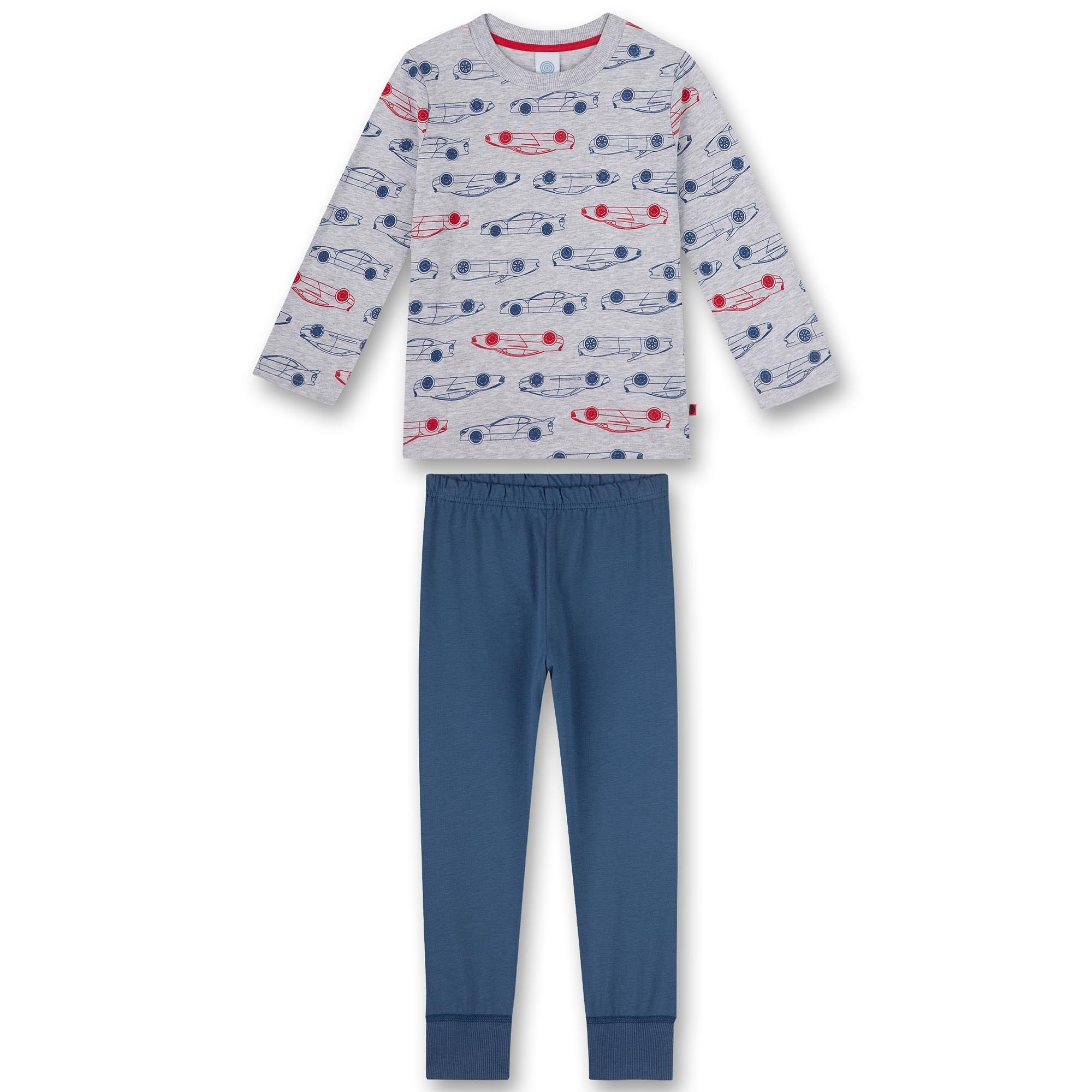 Sanetta, Pijama cu masini, Gri, Albastru, 104 CM