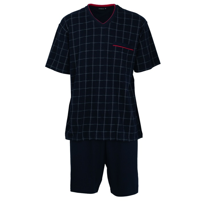 GOTZBURG, Pijama scurta cu decolteu in V, Albastru