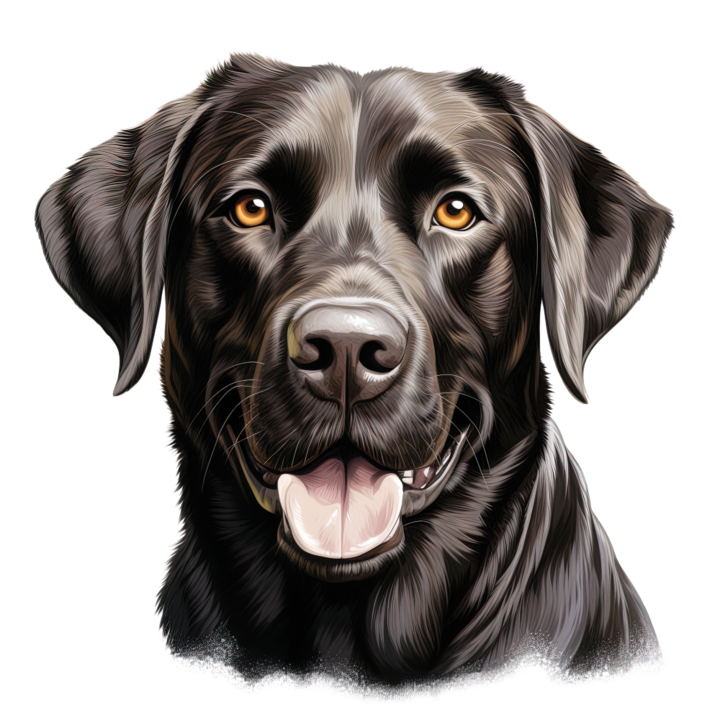 Sticker decorativ perete, auto si geam, Caine -Labrador Retriever Dark model 2, 40 CM