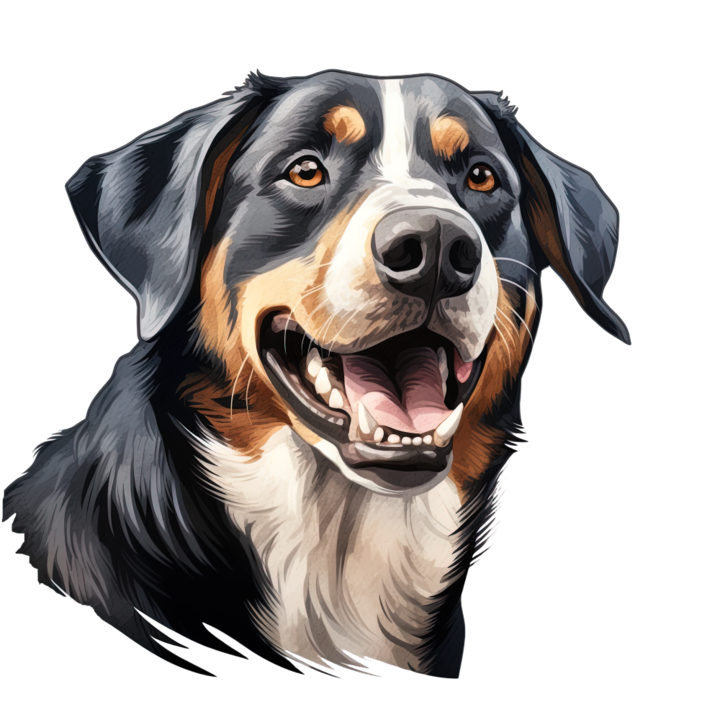 Sticker decorativ perete, auto si geam, Caine -Entlebucher model 4, 40 CM