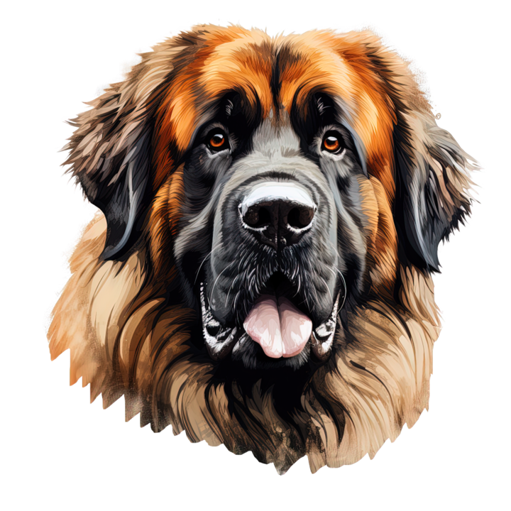 Sticker decorativ perete, auto si geam, Caine -Leonberger model 2, 40 CM