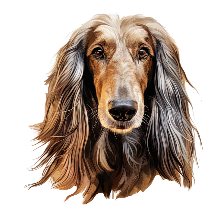 Sticker decorativ perete, auto si geam, Caine -Afghan Hound model 3, 40 CM