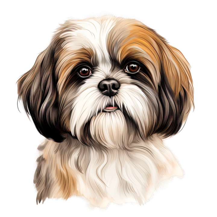 Sticker decorativ perete, auto si geam, Caine -Shih Tzu model 2, 40 CM