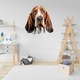 Sticker decorativ perete, auto si geam, Caine -Basset Hound model 2, 20 CM