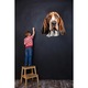 Sticker decorativ perete, auto si geam, Caine -Basset Hound model 2, 20 CM