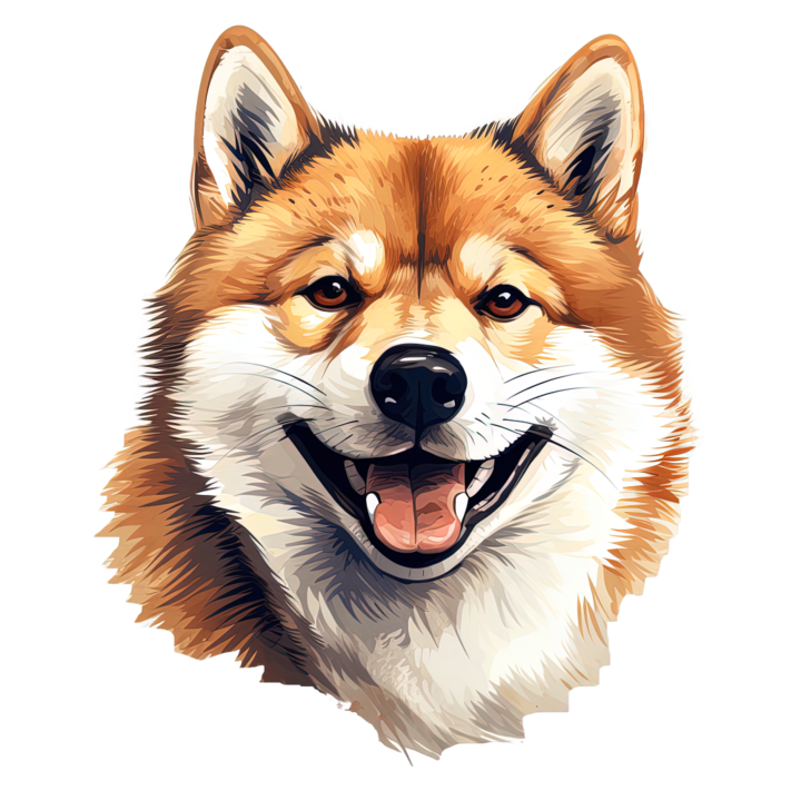 Sticker decorativ perete, auto si geam, Caine -Shiba Inu model 3, 25 CM