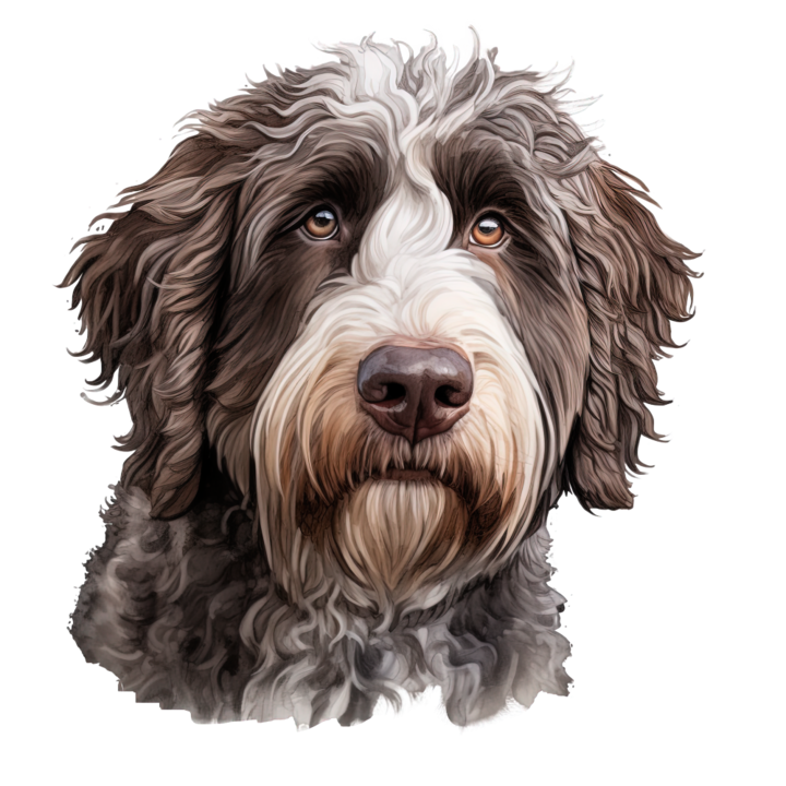 Sticker decorativ perete, auto si geam, Caine -Spanish Water Dog, 40 CM