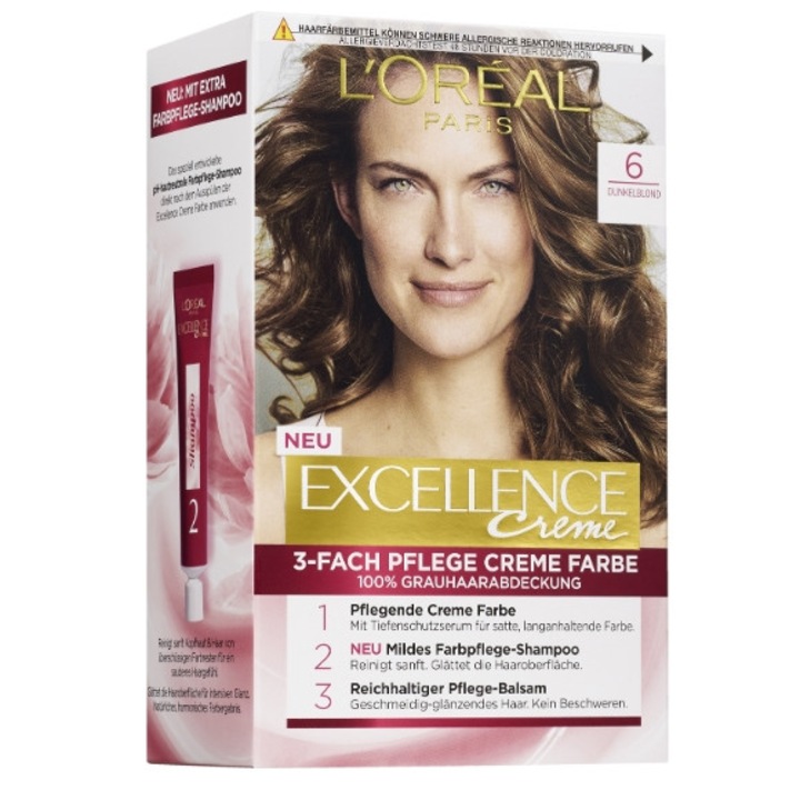 Боя за коса, L'Oreal Paris, Тъмно русо - eMAG.bg