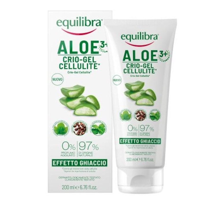 Gel de corp anticelulitic racoritor, Equilibra, Cu aloe, 200 ml