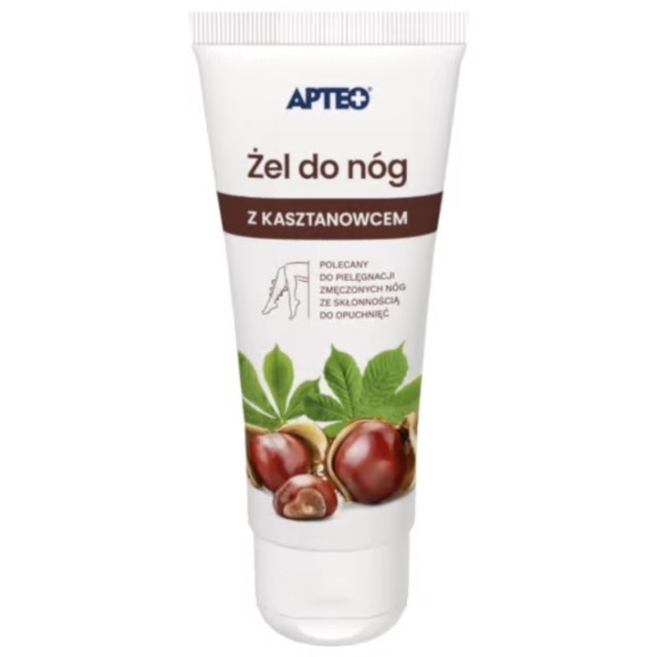 Crema pentru picioare, Apteo, cu castan, 100 ml