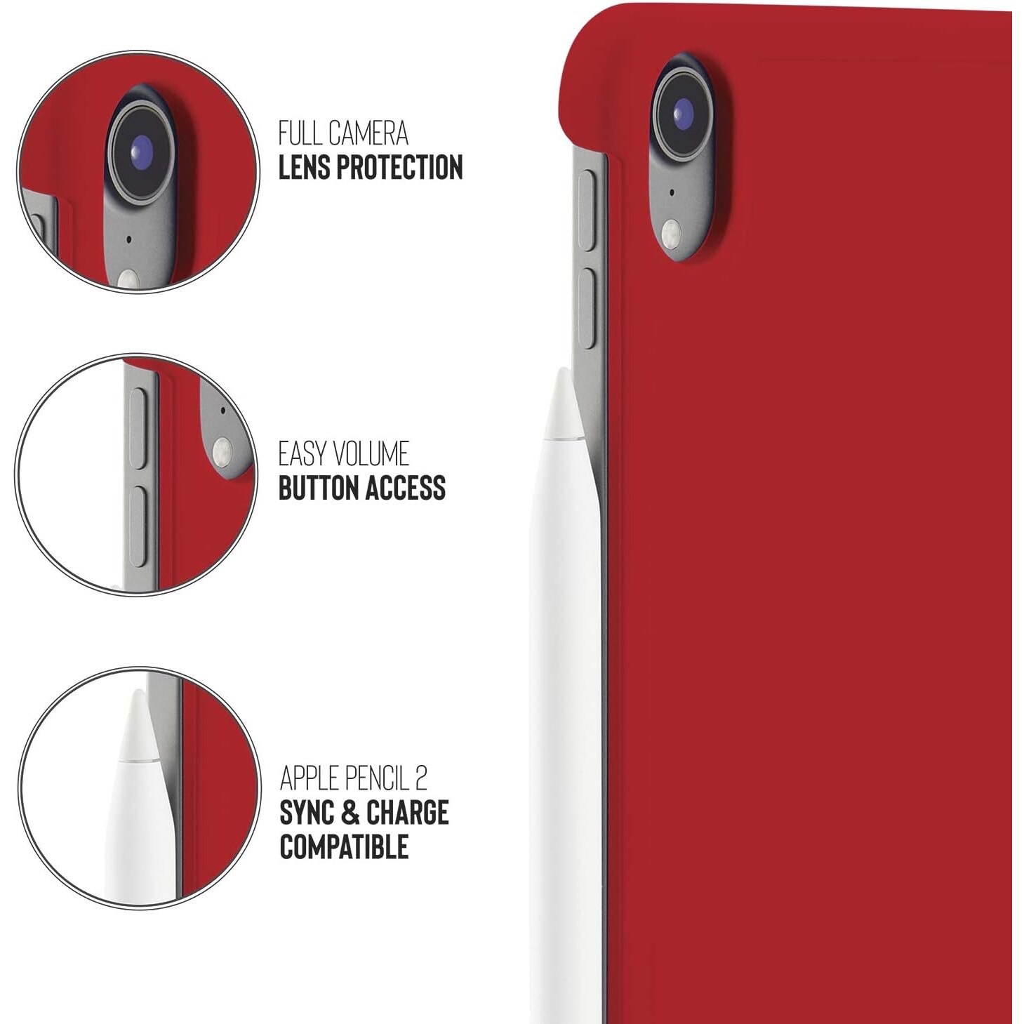 Husa Pipetto Origami pentru iPad Pro 11 (2018) / iPad Air (2022 / 2020), red
