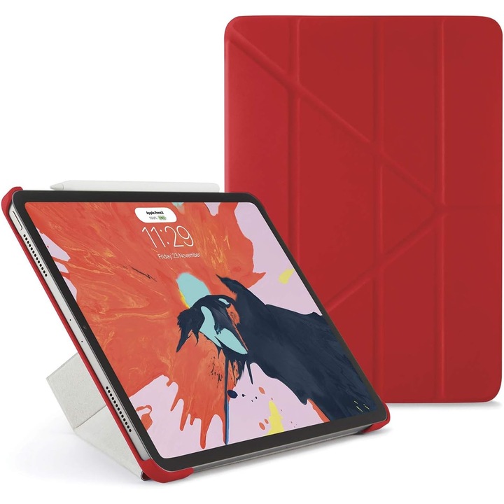 Husa Pipetto Origami pentru iPad Pro 11 (2018) / iPad Air (2022 / 2020), red
