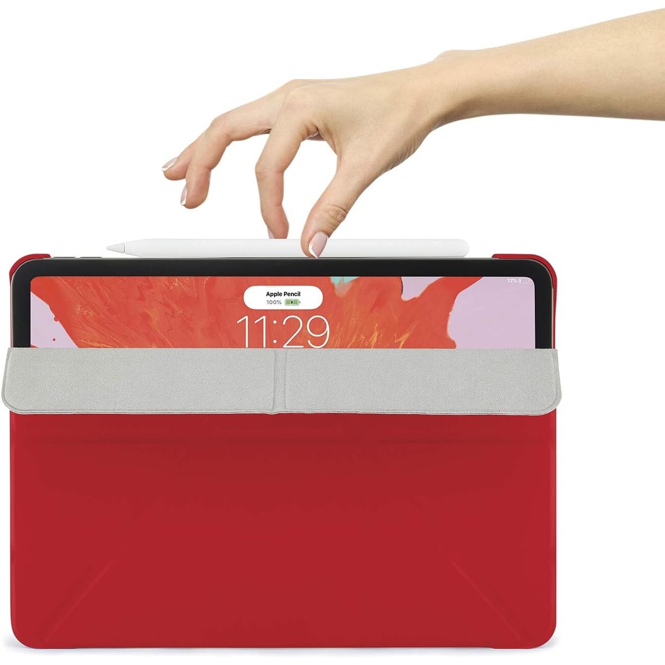 Husa Pipetto Origami pentru iPad Pro 11 (2018) / iPad Air (2022 / 2020), red