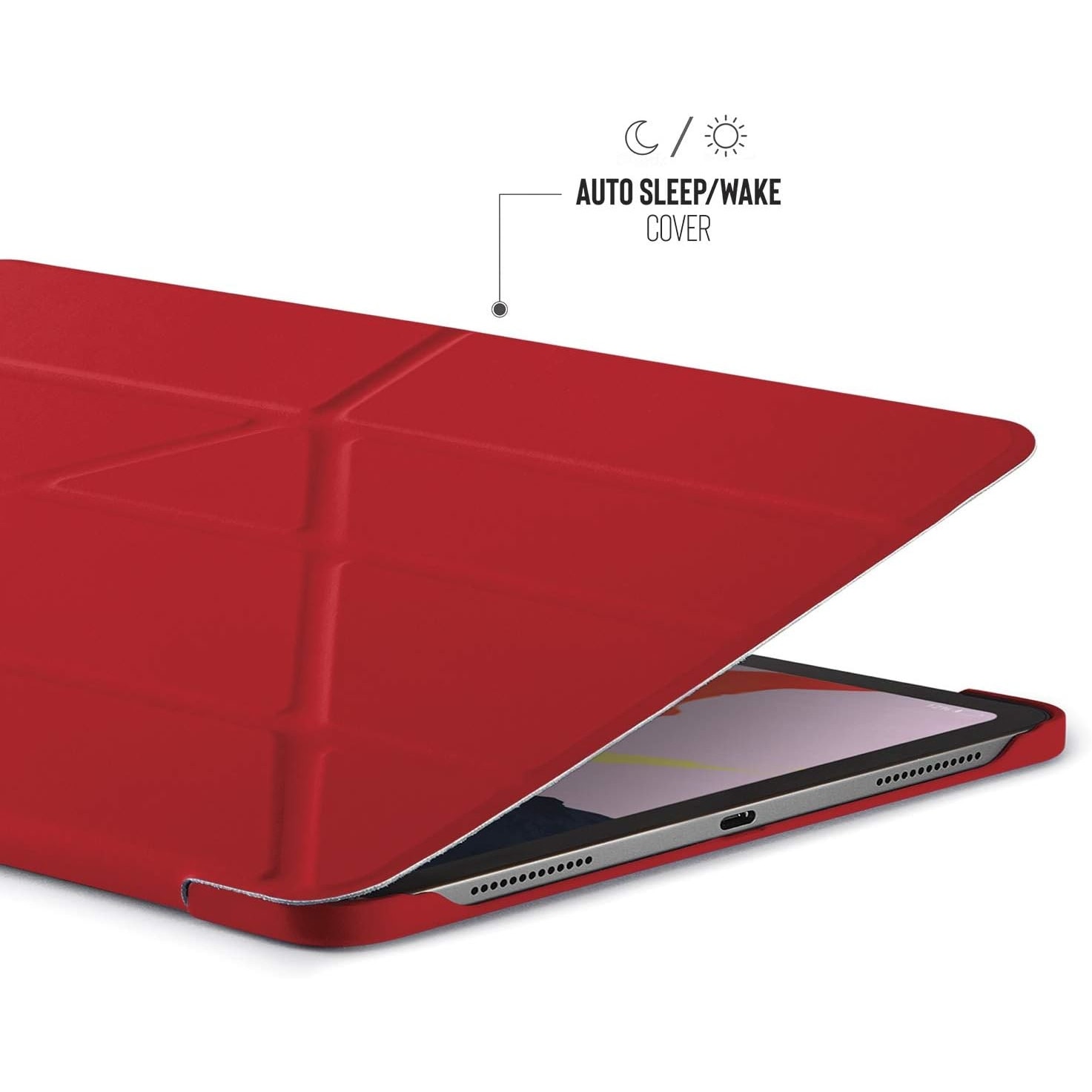 Husa Pipetto Origami pentru iPad Pro 11 (2018) / iPad Air (2022 / 2020), red