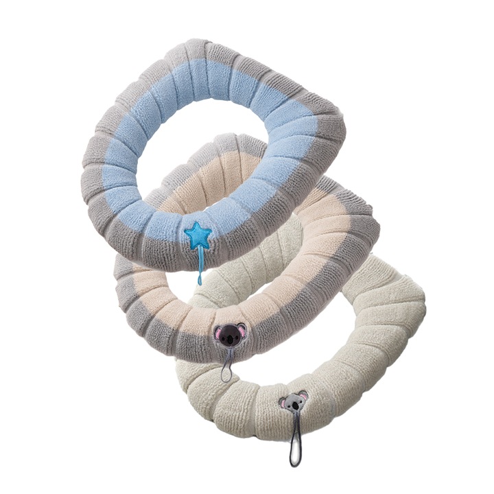 Комплект от 3 калъфа за тоалетна чиния, Миещи се, Многоцветни