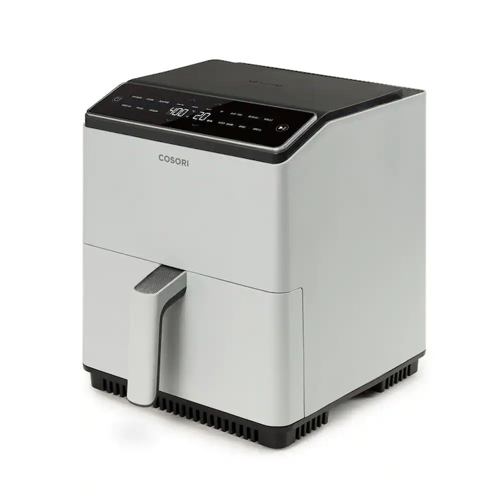 Еър фрайер COSORI с горещ въздух, Dual Blaze, 6.4 L, 1700 W, XXL, WiFi, 12 мултифункции, 90 рецепти, бял