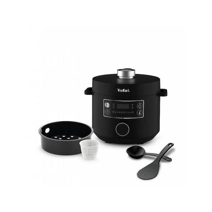 Мултикукър под налягане Tefal TURBO CUISINE CY754830-EPC, 1090W, 5l, 10 Програми, Режим Chef, Технология High Speed Pressure Cooking. Черен