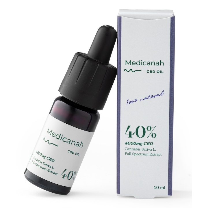 CBD kannabiszolaj 40%, 4000 mg, teljes spektrumú, Medicanah, 10 ml
