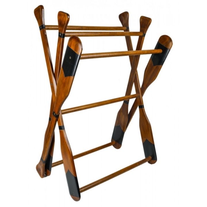 Suport prosoape, model cu vasle, lemn pictat si lacuit, 59x37x86cm