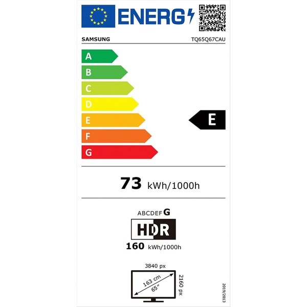 Televizor QLED Smart SAMSUNG 65Q67C, Ultra HD 4K, HDR, 163 cm, Clasa E, Negru