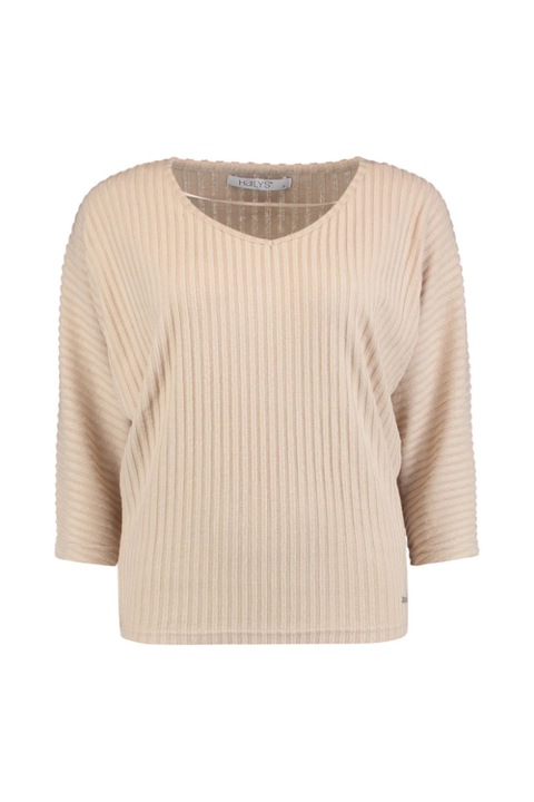 Bluza Hailys, casual cu maneci trei sfert, crem, XS