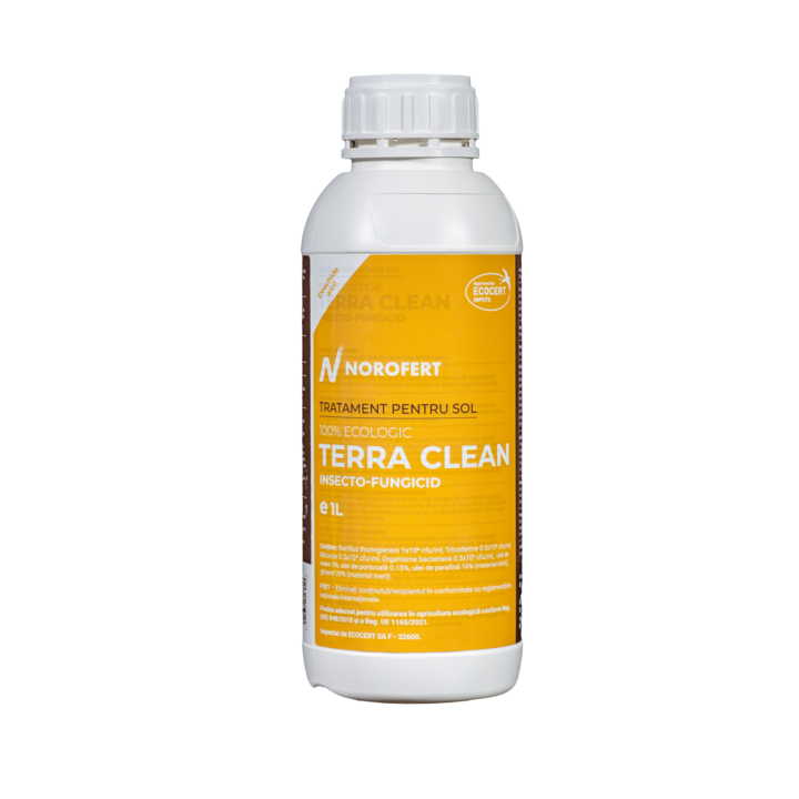 Biostimulator cu rol insecto-fungicid pentru sol, 1 L - Terra Clean