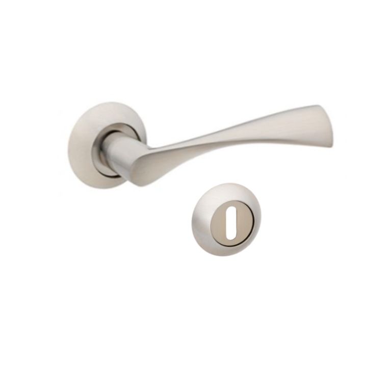 Maner usa interior, CLASSICO A, rozeta cheie, satin-crom