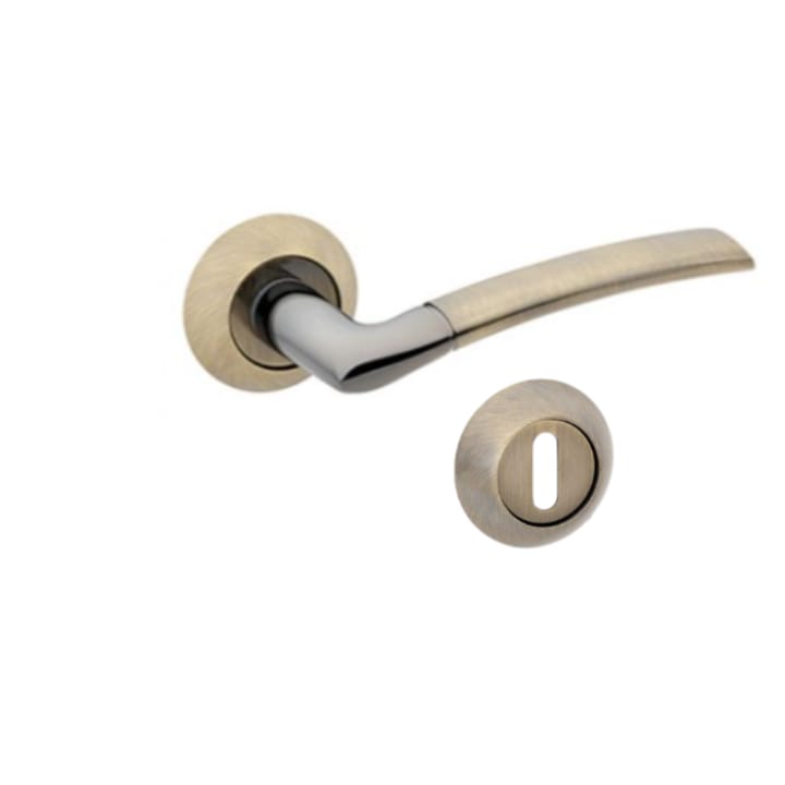 Maner usa interior, FINO R, rozeta cheie, bronz-antic