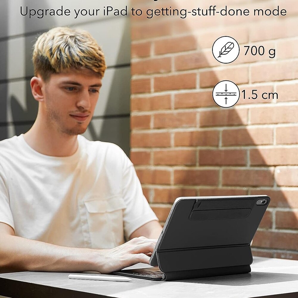Husa pentru iPad 11 2025, iPad 10 2022 - ESR Rebound Magnetic Keyboard - Black