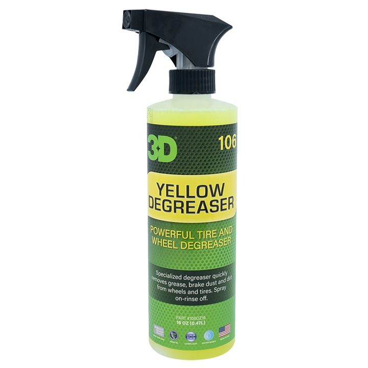 Solutie curatare jante 3D Yellow Degreaser 473 ml