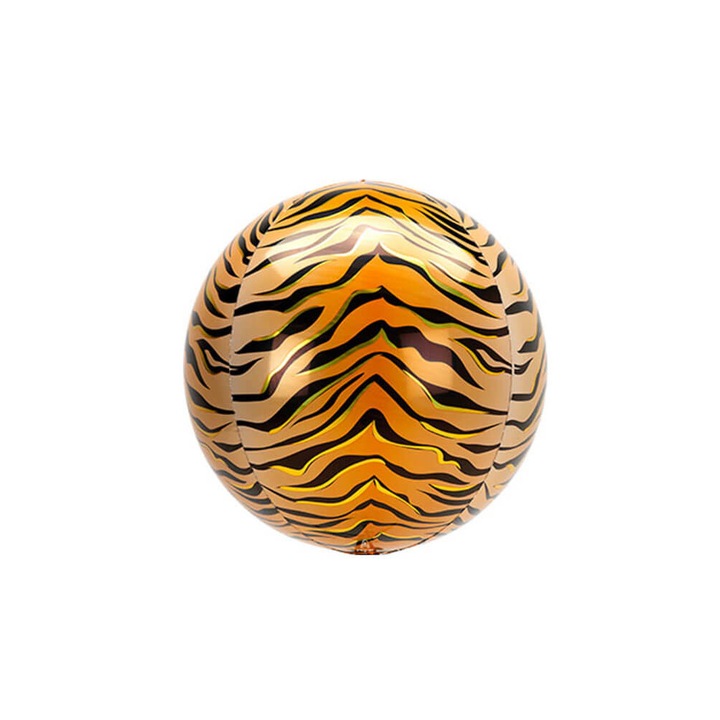 Balon folie Orbz animal print, tigru, 60 cm, Party Shop