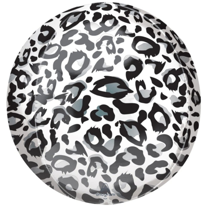 Balon folie Orbz animal print, leopard, 60 cm, Party Shop
